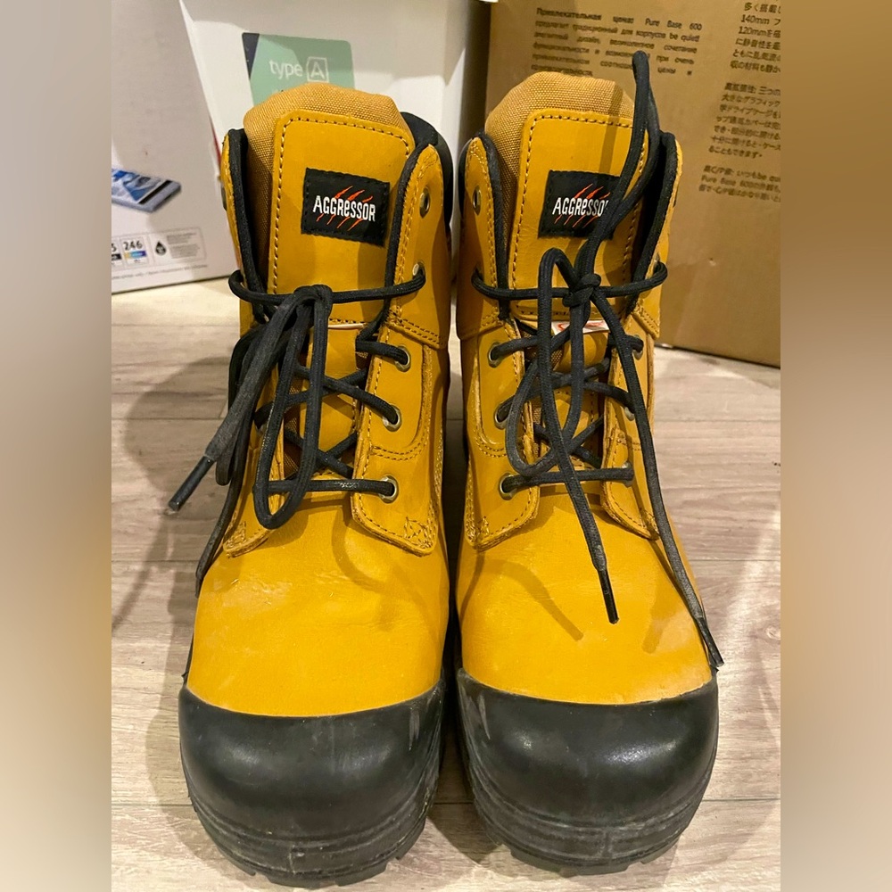 Aggressor Steel Toe Steel Plate Work Boots man size 10